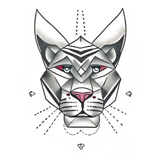 Panther And Lion Face Spilt