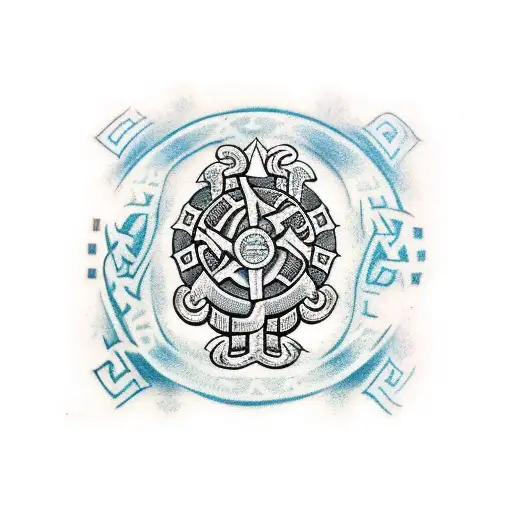 Norse Tattoo Vegvisir Mjolnir Runes