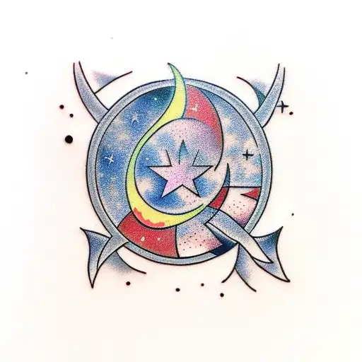 Taurus Moon And Stars