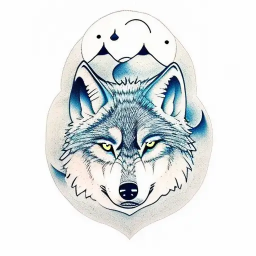 Three Wolf Just The Head Vertical One Howling The Next Serene And The Last One Growling