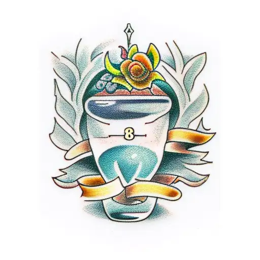 Hourglass With Laurel Wreath