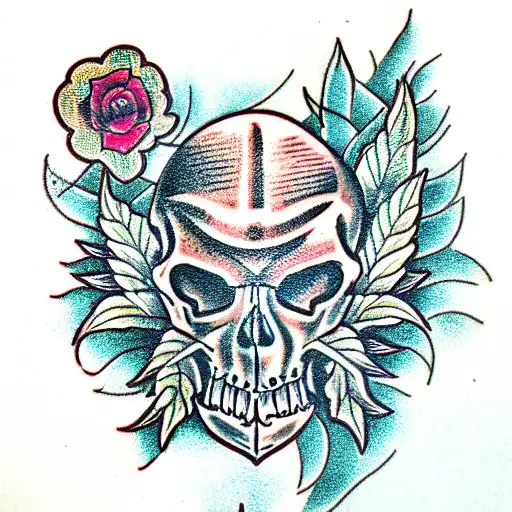 Weed Leaf Skull