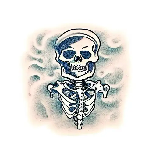 Skeleton Pirate With A Rum Bottle