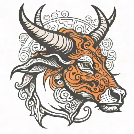 Taurus Head Fire Smoking