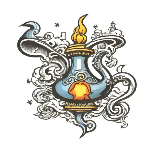 Magic Genie Lamp Health Money Energy