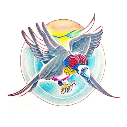 A Condor Which Is A Giant Vulture Bird