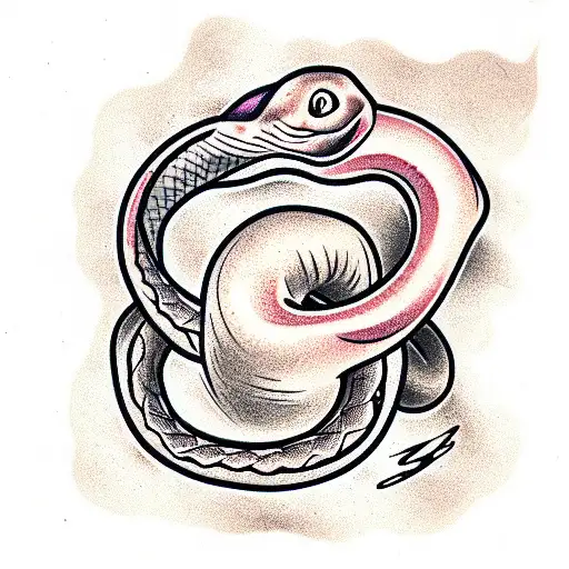 Snake Wrapped Around Forearm