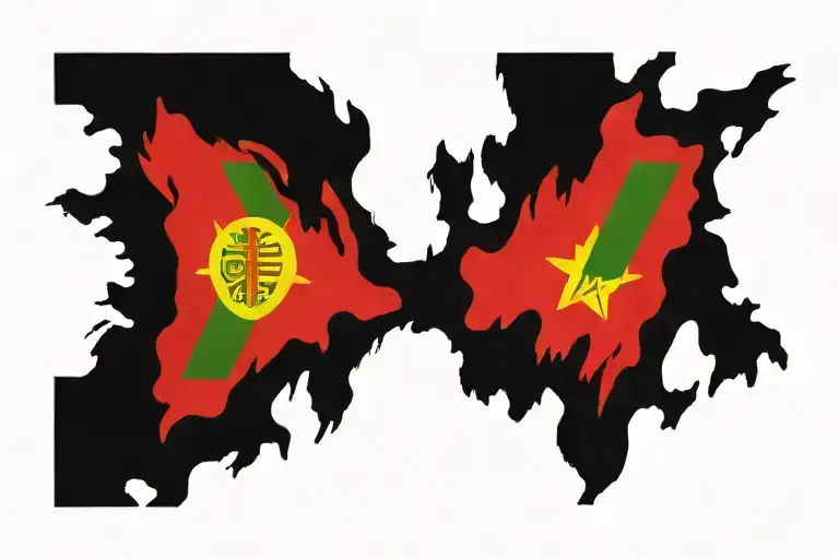 Italian Flag Ripping Through