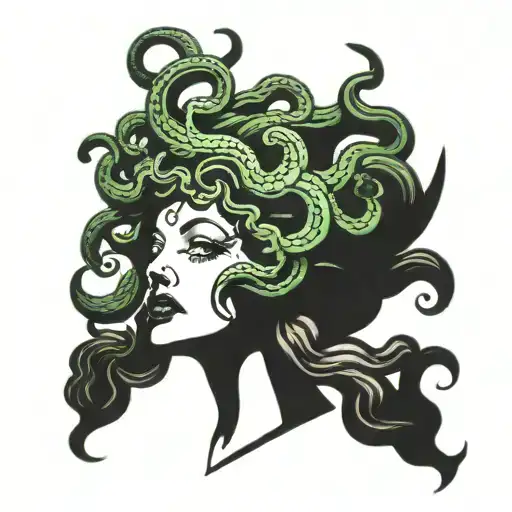 Medusa Holding The Head