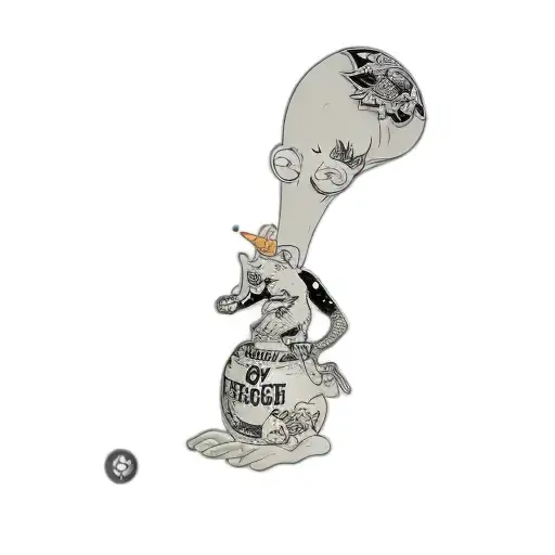 A Cartoon Character Smoking A Cigarette
