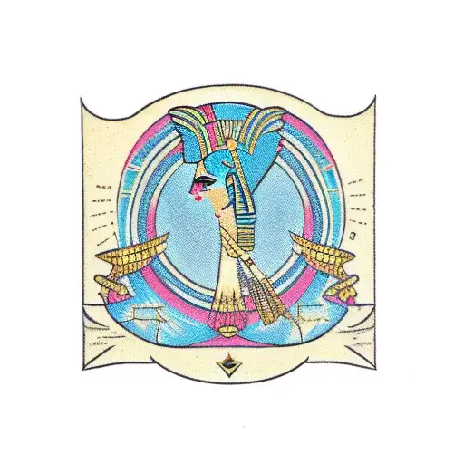 Egyptian Libra Neck Tattoos For Black Men