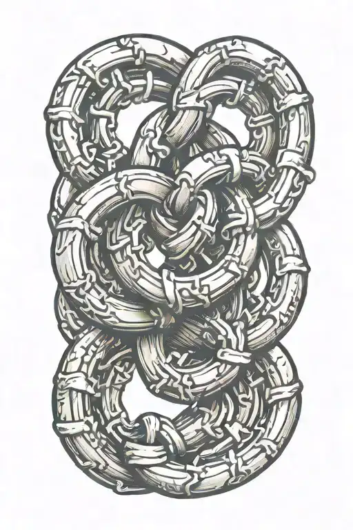 Chain Links Wrapped Loosely