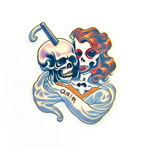 Grim Reaper Kissing Girl