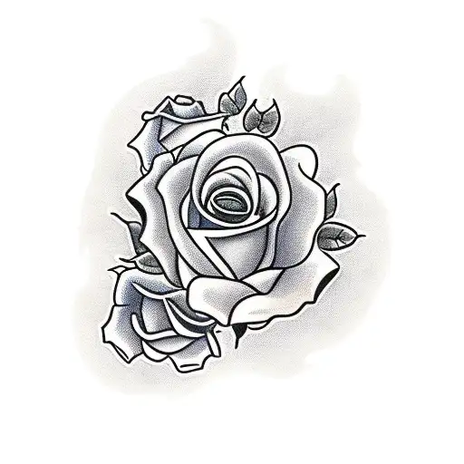 Pug With Roses With Color