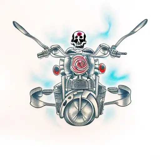 Chopper Bike With Skull