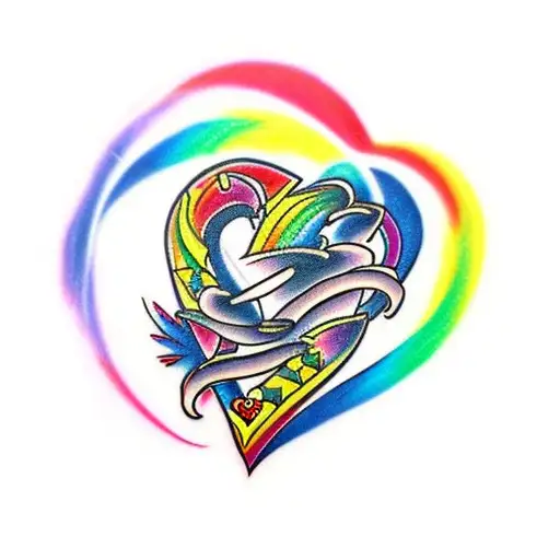 Rainbow Heart Light