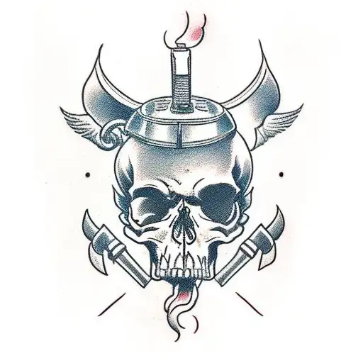 Chopper Bike Break Skull