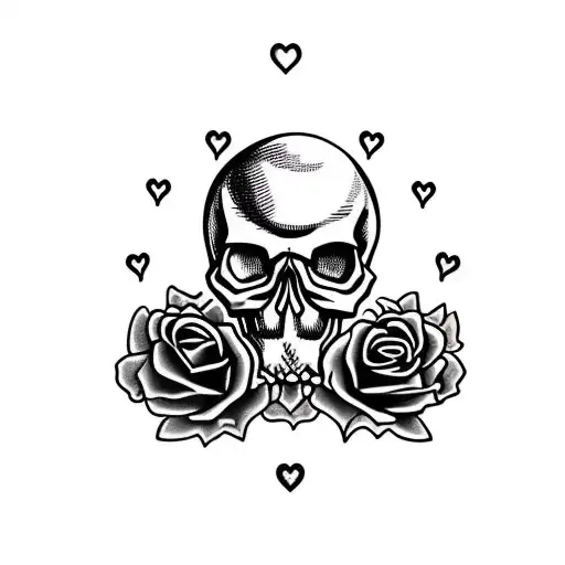 Skull And Heart Blended