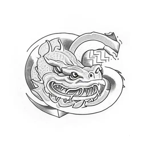 An Ouroboros Is A Serpent Or Dragon Eating Its Own Tail