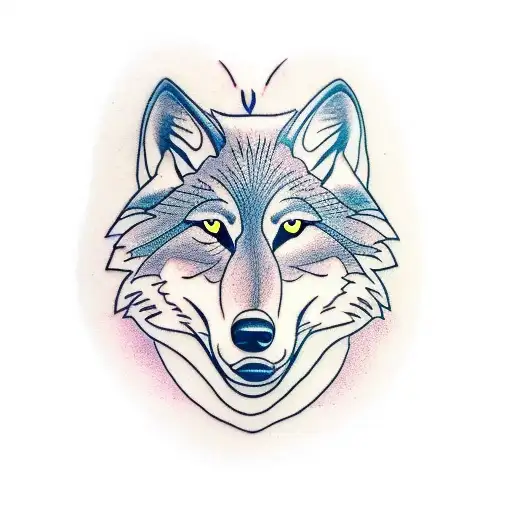 Wolf And Own In The Woods On The Forearm