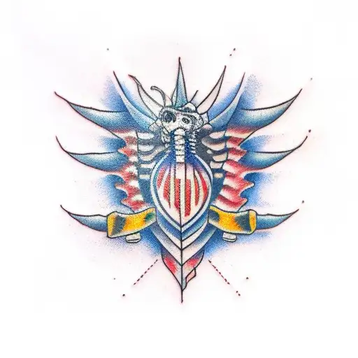 Spine With Blue Spinal Cord