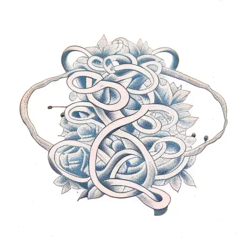 The Body Of A Woman Wrapped In A Single Vine