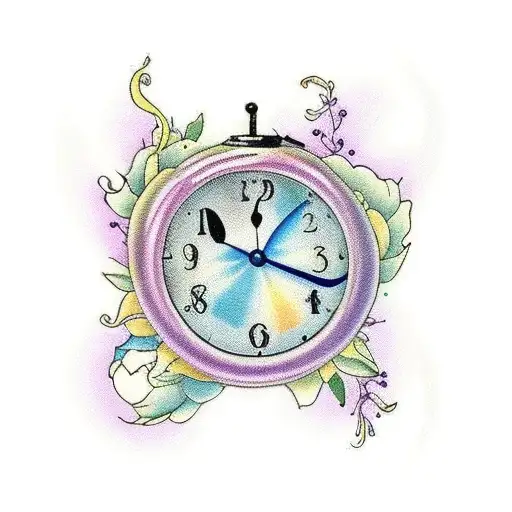 2 Birth Clock With Birth Mknth Flower