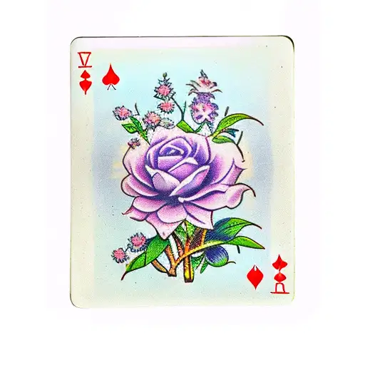 A Deck Of Cards With Botanical Illustrations On Each Card