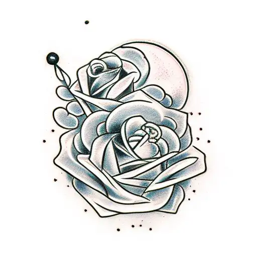 Hekate With Moon And Roses