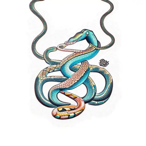 Snake Wrapped Around Diamond
