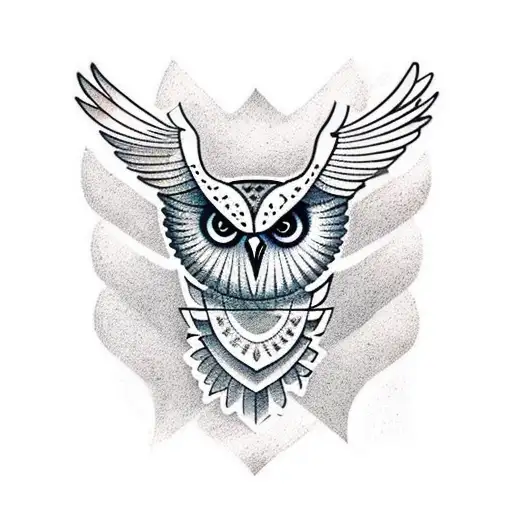 A Majestic Owl Perched On A Hunting Rifle