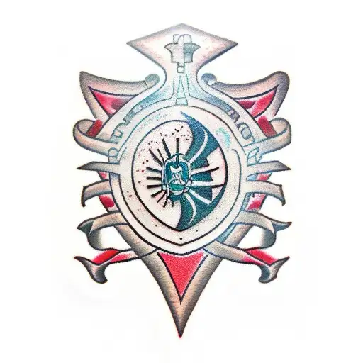 Medival Shield With A Healthcare Symbol