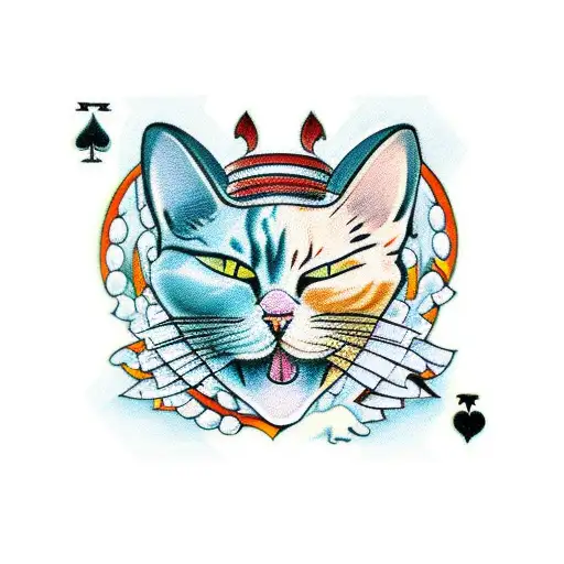 Cat With Poker
