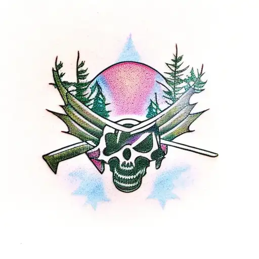 Axe Inbeded In A Tree