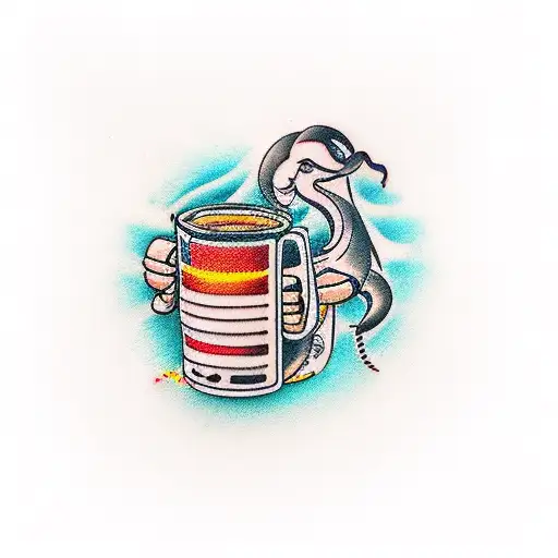 A Programmer Coding While Enjoying A Cup Of Coffee