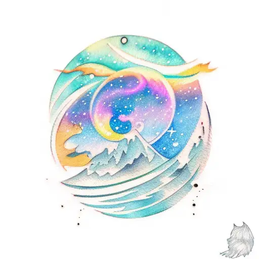 Northern Lights Watercolor