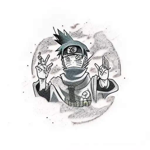 Naruto And Harry Potter Characters Combined In A Sunset Landscape