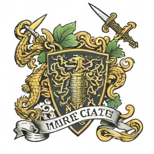 Combining The Moran Irish Crest With Mythical Armor To Create A Unique And Powerful