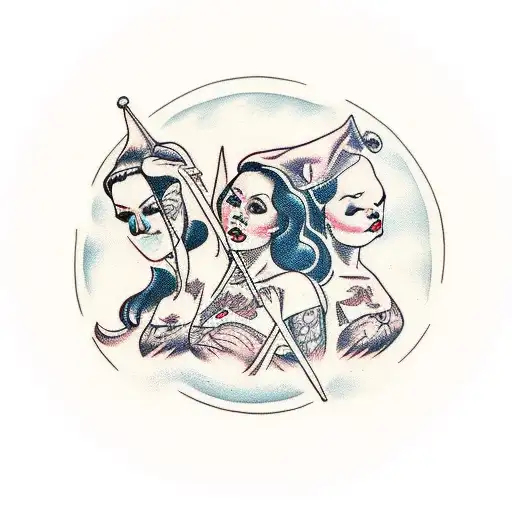 Three Witches In Circle
