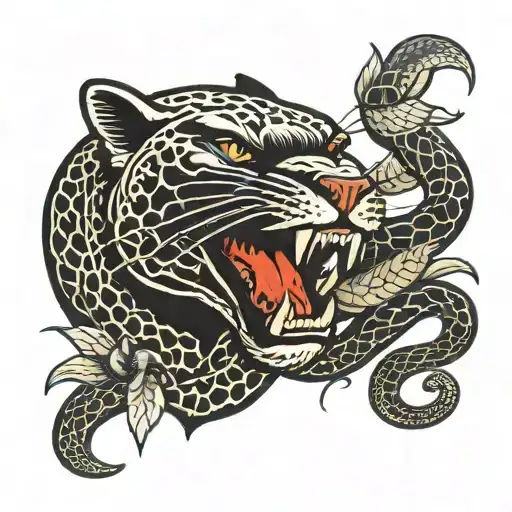 Panther And Snake