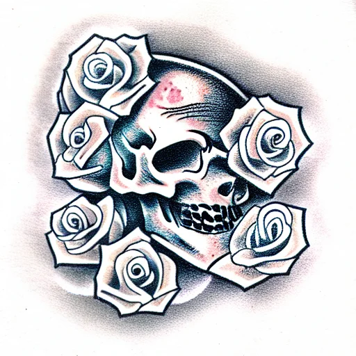 Skull With Roses