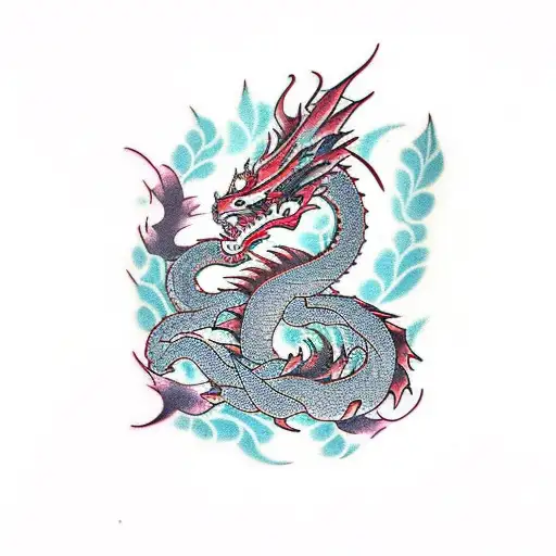 Dragon Through Cherry Blosssom