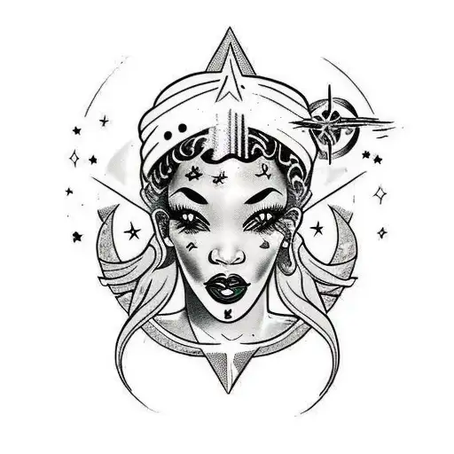 Black Mystical Goddess From Space