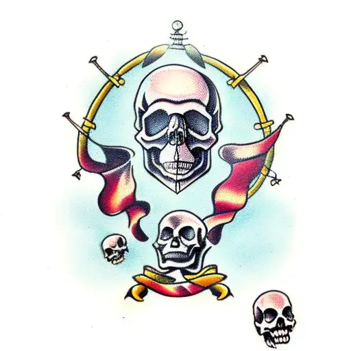 Unlucky Skull And Coffin