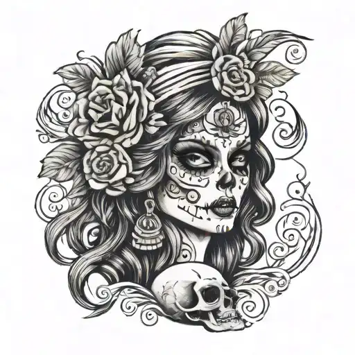 Sugar Skull Gypsy Girl