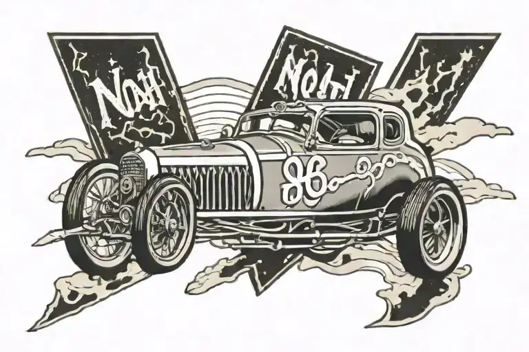 Racecar With The Word Noah