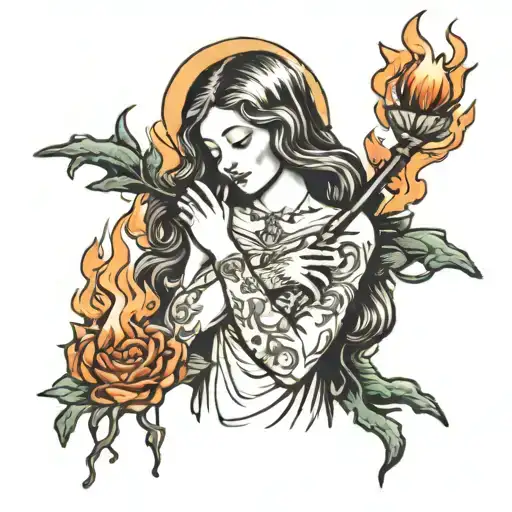 Mary Magdalene Burning Post Oak