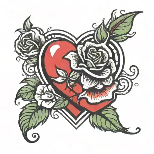 Heart Rose Surrounded