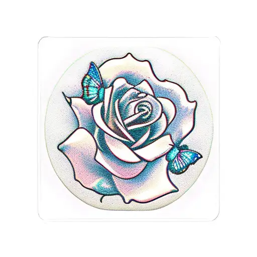 Stem Rose With Butterfly Mom