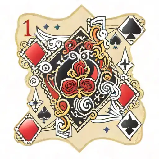 10 Diamonds Playing Card